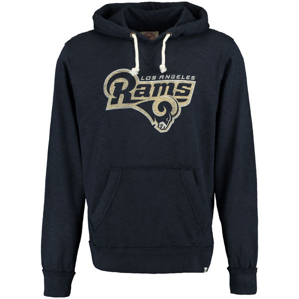 Men Los Angeles Rams #47 Wordmark Slugger Hoodie Navy